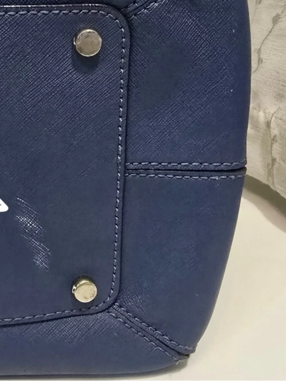 Kate Spade Leather Tote in Blue Bleeker Bag Work Gym Overnight